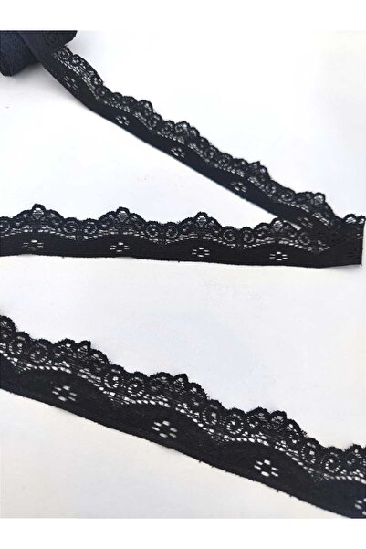 FASHİON DANTEL ليكرا سور دانتيل أسود عرض 3.5 سم طول 10 طن متري