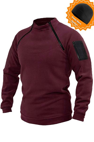 GHASSY CO. Men's Airforce Tactical Thermal Tech. Fleece with Functional Arm Pocket