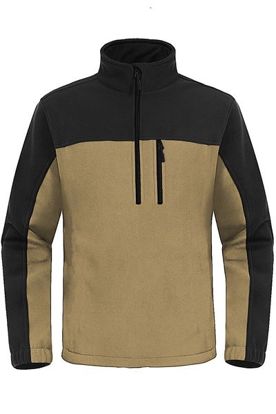 GHASSY CO. Men's Quarter Zip Half Zipper Pocket Fleece