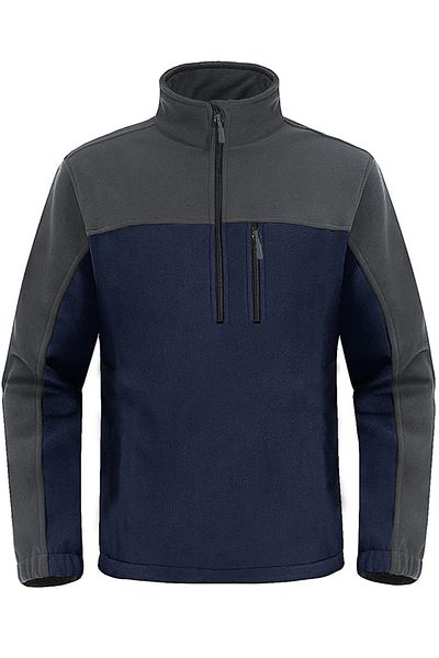 GHASSY CO. Men's Quarter Zip Half Zipper Pocket Fleece