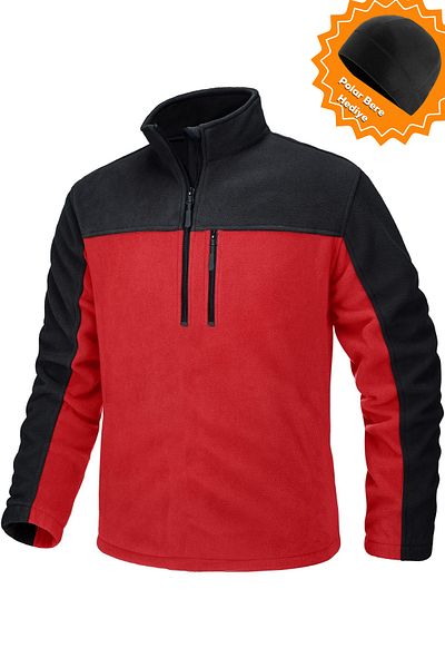 GHASSY CO. Men's Quarter Zip Half Zipper Pocket Fleece