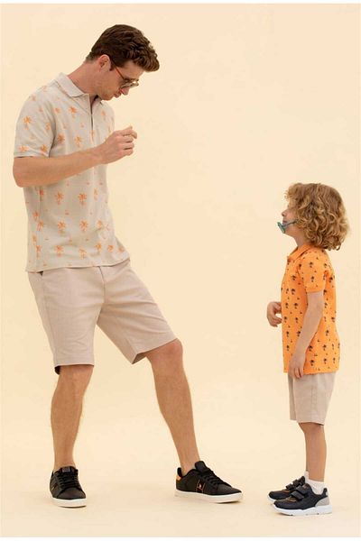 U.S. Polo Assn. Ανδρικό μπλουζάκι πόλο με λαιμόκοψη από πέτρα
