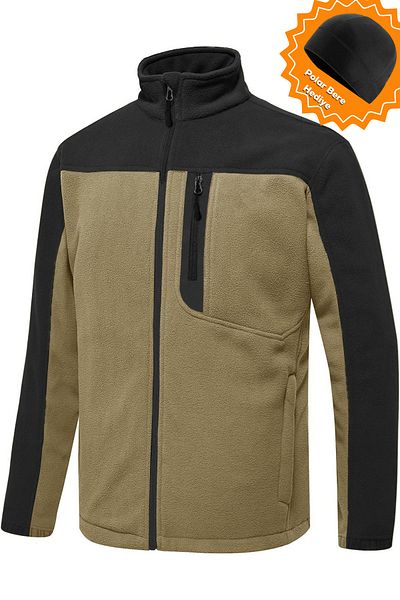 GHASSY CO. Ghassy Co. Men's Antipilling Thermal Garnished Full Zipper Fleece Jacket