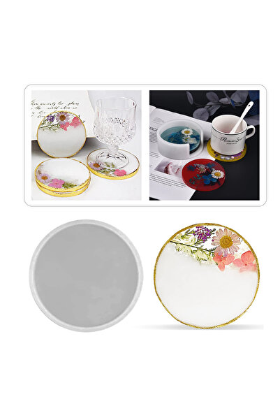 Getshop Alışveriş Pazarı Epoksi Yuvarlak Daire Bardak Altlığı Silikon Kalıbı ...