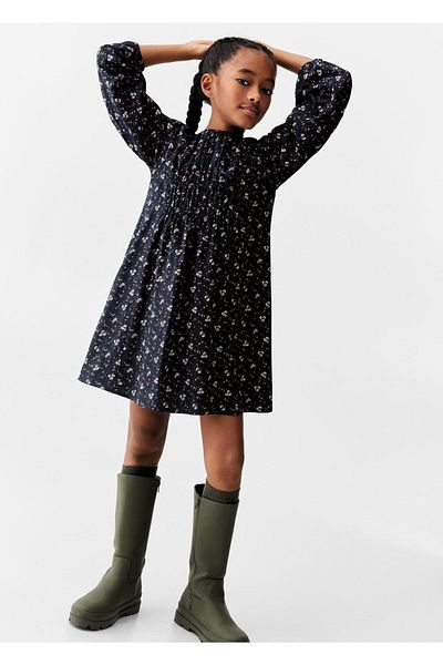 MANGO Kids Stilvolles Kleid mit Blumenmuster