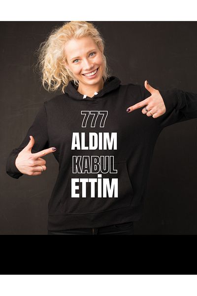 LecaTTe 777 I GOT ACCEPTED I GET WRITTEN BLACK SWEATSHIRT