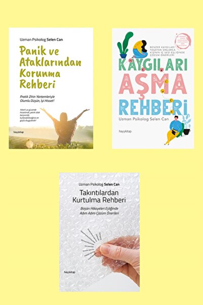 hayykitap SELEN CAN 3 LÜ SET / TAKINTILARDAN KUR.REH.- KAYGILARI AŞMA REH.- P...