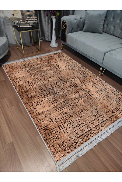 Modern home Etnik Dijital Baskı Dot/Keçe Salon Halısı Makinada Yıkanabilir Halı