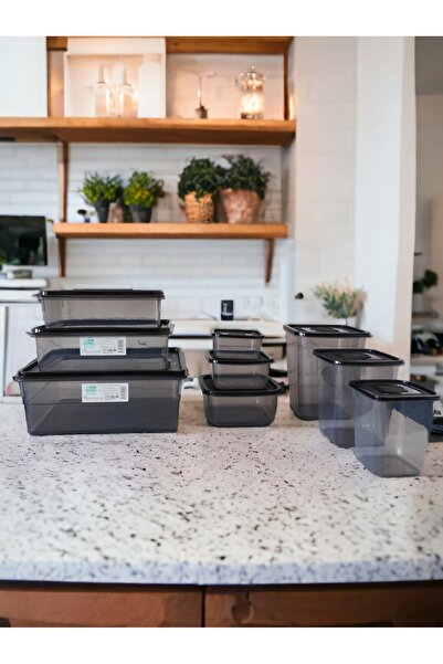 MAVİKÖY 9 Pieces Storage Container Food Pulses Container Breakfast Dowry Set PP5 BPA Free