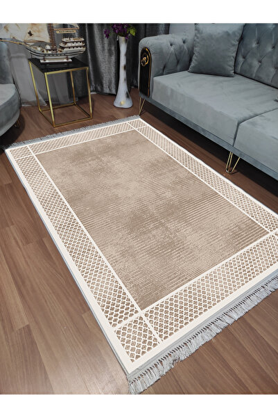 Modern home Klasik Çerçeve Detay Dijital Baskı Dot/Keçe Salon Halısı Makinada...