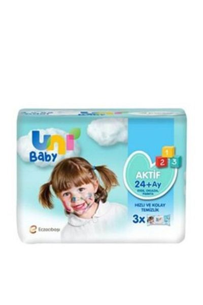 Uni ( 3 PCS ) Uni Baby Wet Towel Active 24+Month 3x52pcs