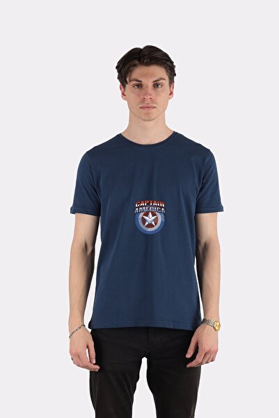 DOT تي شيرت للجنسين بشعار كابتن أمريكا