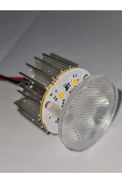 UNİKOM Pack of 50 Decorative Round Awning Inside (Without Case) Led Luminaire 24v White Light 6500k