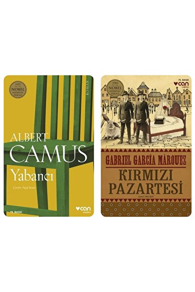 Can Yayınları الأحمر الاثنين غابرييل جارسيا ماركيز - الأجنبي ألبرت كامو 2 كتاب