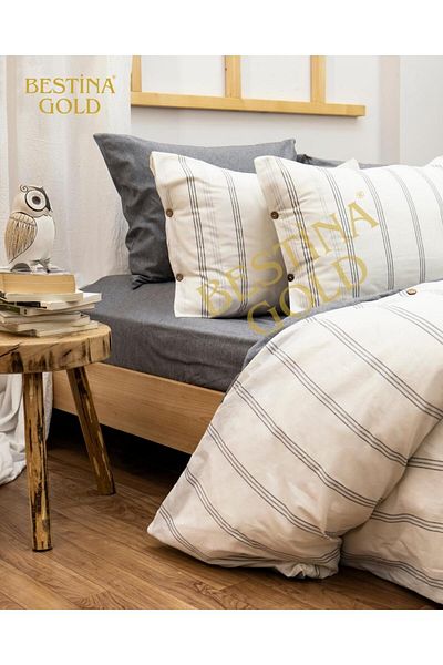 BESTİNA GOLD Σετ Παπλωματοθήκη Harmony Hues με νήμα Φυσικό Μονό (ΧΩΡΙΣ ΣΕΝΤΟΝΙ) Σετ Παπλωματοθήκη