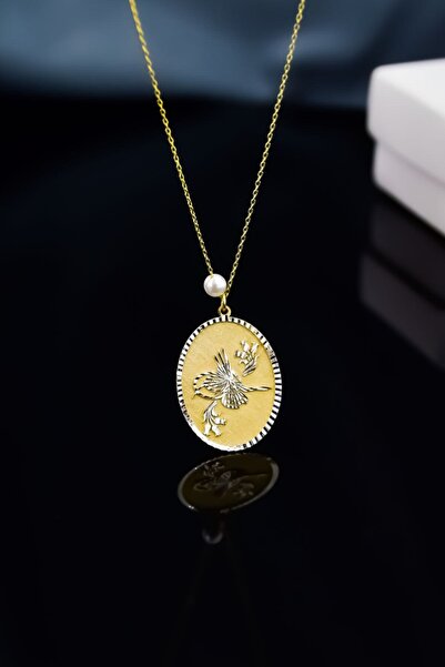 Sinsirella 925 Ayar Gümüş Gold Rodyum Kaplama Incili Osmanlı Tuğrası Ve Lale ...