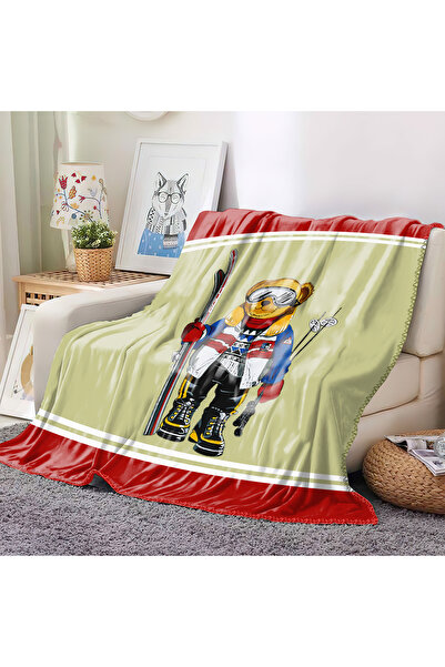 trendalal Özel Tasarımlı Wellsoft Çift Kişilik Battaniye Tv Battaniyesi (180x...