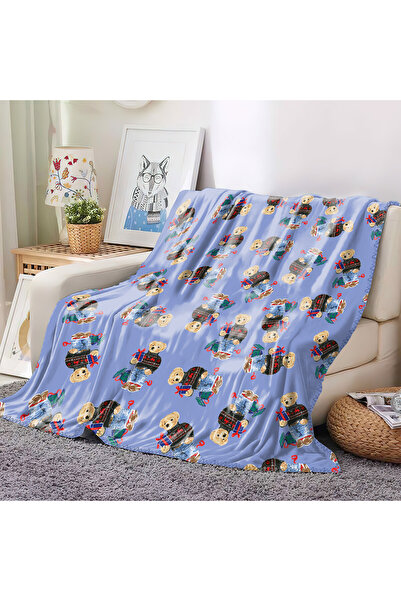 trendalal Özel Tasarımlı Wellsoft Çift Kişilik Battaniye Tv Battaniyesi (180x...