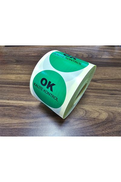 Derya Eagle AC3001 Etichetă rotundă de verificare a artei de 63x63 mm - 1000 de role