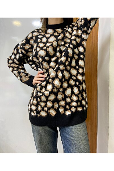 DEMİRLER Kadın Şardonlu Leopar Kazak