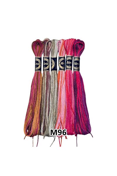 EleganTShoP Airo Muline Ebr-Sim Etamine Cotton Embroidery Thread Thread Set of 6