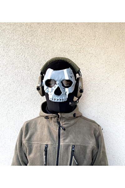 Carbontech 3D Teknolojileri Call Of Duty Modern Warfare Ghost Maskesi Çizgili