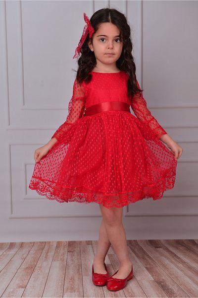 Delfini kids Rochie pentru fete Rochie pentru fete cu cataramă Rochie pentru fete Rochie din tul din dantelă
