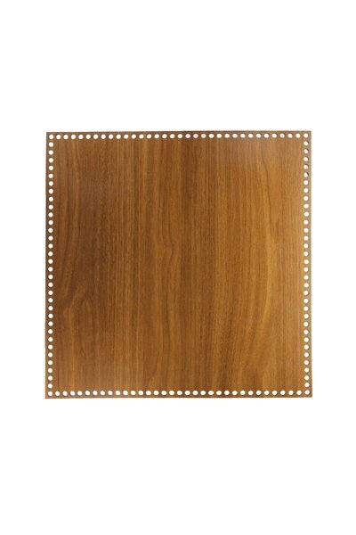 aladepo Дървена основа за кошница 35x35 см, орех, двустранна повърхност 3 мм