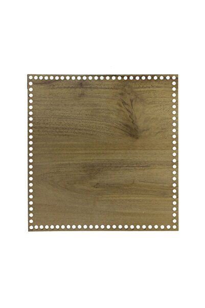 aladepo قاعدة سلة خشبية مقاس 35x35 سم بلوط وجهين 3 ملم