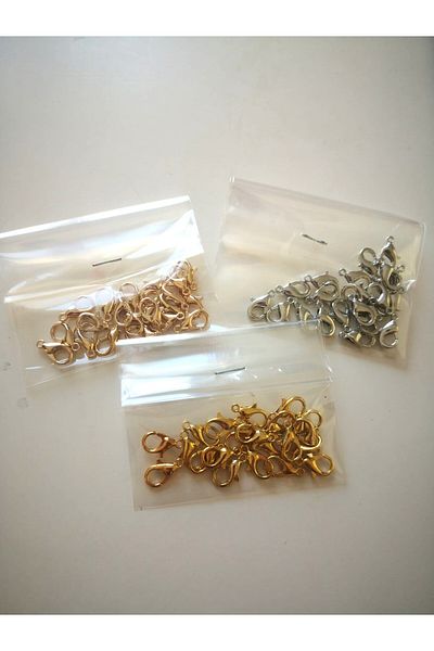 PASAMİA 502 Parrot Clip Set of 3 Gold - Silver (NICKEL) - Rose (60 PCS)
