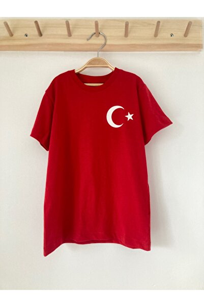 KEY KIDS Tricou tematic Semiluna și Steaua Roșie și Albă