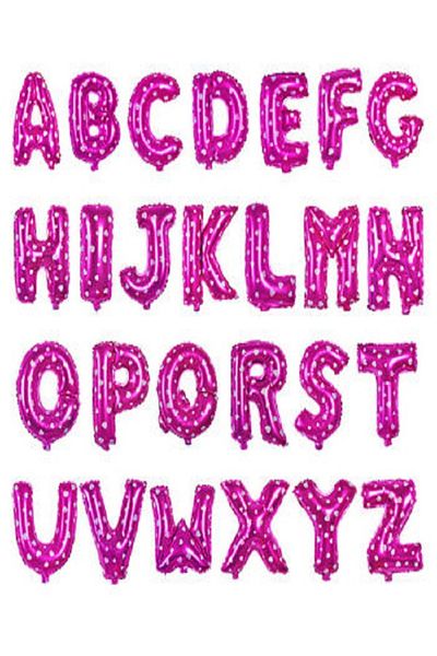 Kazanabil HEART PATTERNED LETTER FOIL BALLOONS PINK LETTER Y