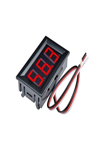 Genel Markalar 0.56'' 0-100V 3 Kablolu DC Kırmızı Voltmetre