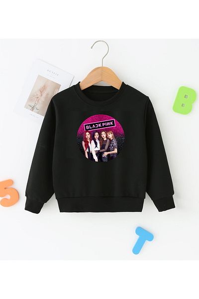 venüsdijital Hanorac pentru copii cu imprimeu Blackpink Model 2024