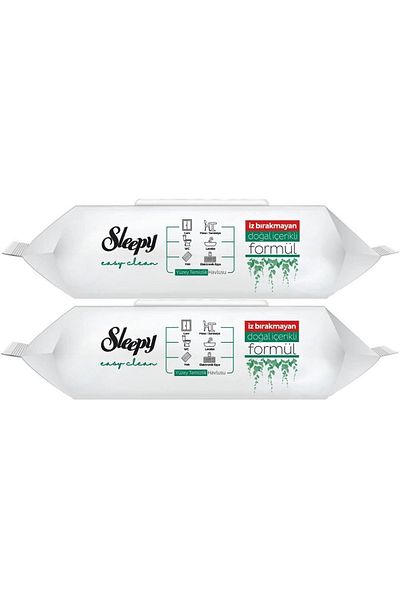 Sleepy Easy Clean Surface Cleaning Towel 100 Sheets with Plastic Cover (Set of 2) 200 Sheets