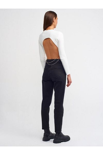 Geppetto Comfort Lycra Mom Jean-Black New 2024