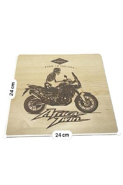 Dlyn Wooden Africa Twin Pot Pan Coaster