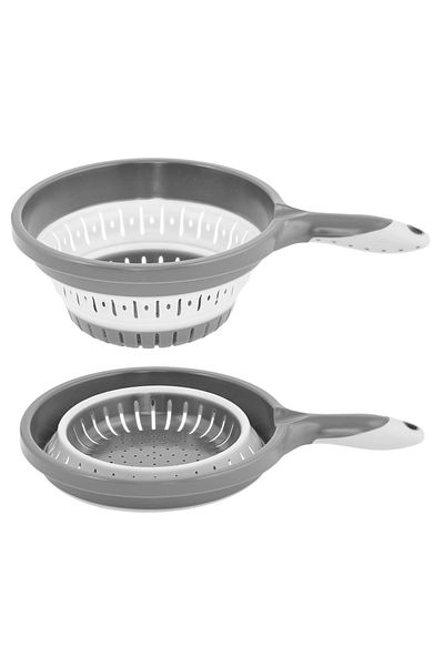 Emofom Foldable Strainer with Handle 3 Liter Strainer & Basin with Strainer