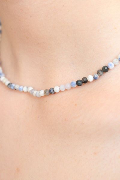 Crystalclem Sodalite Natural Stone Necklace