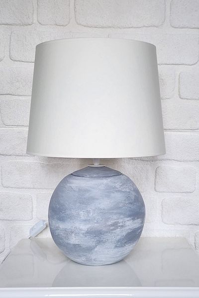 Qdec Vintage ceramic lampshade globe Gray