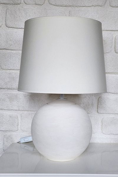 Qdec Vintage Ceramic Lampshade Globe Ecru