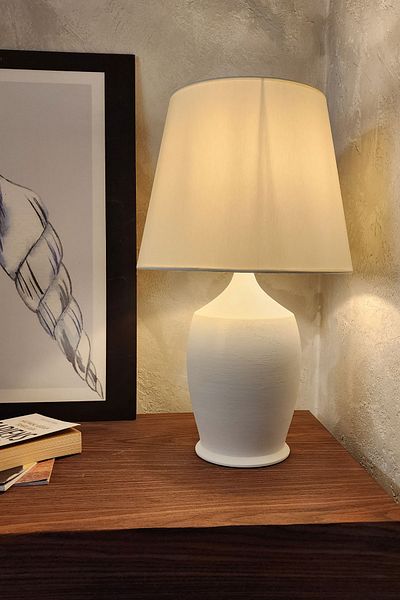 Qdec Vintage Ceramic Lampshade Large Ecru-Ecru