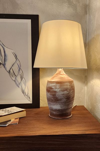 Qdec Vintage Ceramic Lampshade Large Red-White