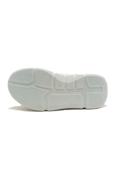 GDT Ayakkabı White Color Velcro Laced Flat Sole Children's Sports Shoes