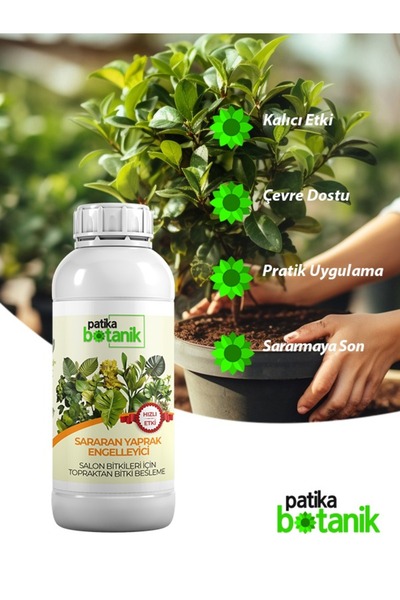 Patika Botanik 500 ML Sararan Yaprak Engelleyici - Süs Bitkileri İçin - Topra...