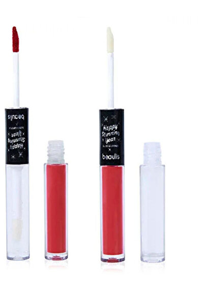 beaulis HAPPY YEAR Çift Taraflı Dudak Parlatıcısı & Ruj LİKİT MAT PARLAK GLOSS