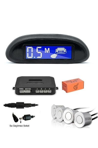 WİNOXX Dijital Mini Ekranlı Park Sensörü(BİP BİP SESLİ,GRİ SENSÖRLÜ)