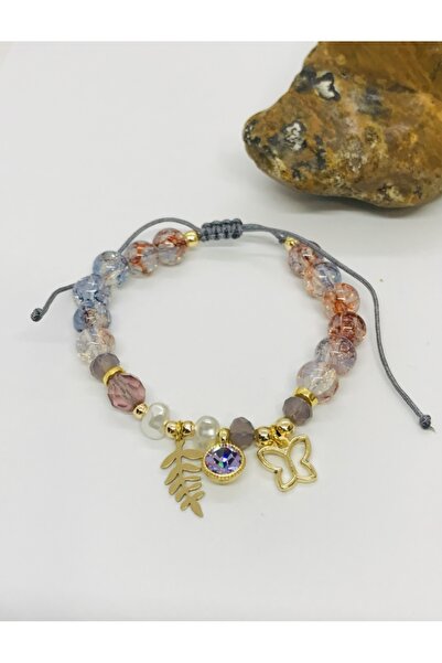 Porsuk Alternatif سوار نسائي مصنوع يدويًا من الخرز الزجاجي