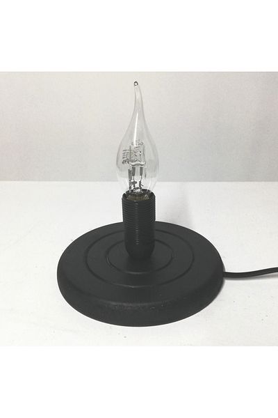 TEKAY AYDINLATMA Decorative Night Light - Wooden Legs, Lampshade Base, E 14Lamp Candle Cap, Bulb Not Included