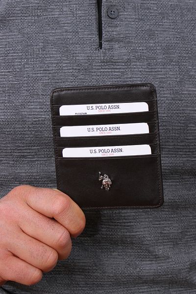 U.S. Polo Assn. ΒΑΣΗ. POLO ASSN. 9608-09-10 ΚΑΡΤΟΘΗΚΗ ΠΟΡΤΟΦΟΛΙΟΥ ΓΝΗΣΙΟ ΔΕΡΜΑ ΚΑΦΕ